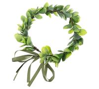 Alasum Adjustable Green Leaf Garland Headdress Lightweight Plastic Wedding Photo Prop Decorative Wreath Headwear for Bride with Beautiful Design Suitable for Annual Meeting