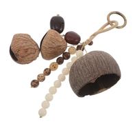 Alasum African Nutshell Handheld Shaker Bell Percussion Instrument for Music Therapy and Yoga Classes, Hand Drum Tambourine Suitable for Adult Musicians and Relaxation