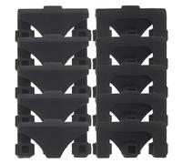 Alasum Air Fryer Bumpers with Triangle Shape Silicone Black Protective Covers 10pcs Easy to Clean and Convenient Installation, Replacement Feet for Air Fryer Trays and Grill Pans