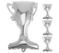 Alasum Aluminum Foil Balloons with Long Term Use 4pcs Trophy Shaped Silver Inflatable Balloons for Graduation Period Party Decoration Birthday Party Supplies for Home and Outdoor