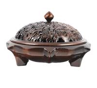 Alasum Antiquing Style Zinc Alloy Incense Holder with Lightweight Design for Home and Bedroom Decoration, Artistic Aroma Stove Incense Burner Ornament, Red Censer Ornament for Home