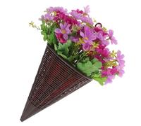Alasum Artificial Flower Hanging 1 Basket Plastic Decorative Faux Plants Not Easily Deformed for Office Bookshelves and Cafes Home Decor
