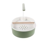 Alasum Automatic Bird Bath with Adjustable Pump, Large Indoor Parakeet Bath Fountain with Tube and Beech Wood Perch, Bird Shower Tub for African Grey, Cockatiel, Conure, Budgie,