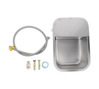 Alasum Automatic Stainless Steel Pet Drinking Bowl with Large Capacity and Wide Shallow Basin, Auto Water Dispensing for Short-nosed Cats and Ducks, Suitable for Outdoor Placement