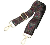 Alasum Banjo Adjustable Strap Vintage Pattern with Gold Hooks Comfortable Instrument Accessory for Banjo, Bass, and Folk Guitar Players Shoulder Strap