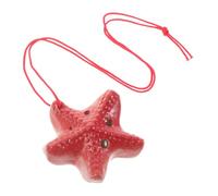 Alasum Beginner Ocarina Star Ocarina Traditional Cute Beach Wind Instrument Ceramic Musical Instrument Musical Flute Ceramic Wind Red