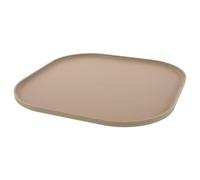 Alasum Beige Certified Silicone Pet Feeding Mat for Cats and Dogs, Non-slip Thick Single Bowl Placemat, Reusable Dog and Cat Food Bowl Mat Suitable for Home Use