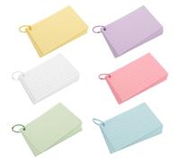 Alasum Binding Ring Flashcards Lined Blank Index Note Cards with Hole Punch, Paper, 1 Set for Study, Note Taking and Daily Memo