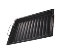 Alasum Black Carbon Steel Barbecue Tray with Heat Conduction and Easy to Store Design, Thickened Frying Pan for Outdoor Picnic and Camp Cooking Bakeware Accessories