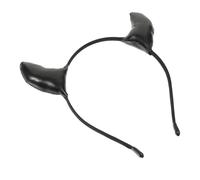 Alasum Black Devil Horns Headband for Lightweight Leather Hairband Sequin Details Practical Halloween Devil Costume Accessory for Birthday Party and Masquerade