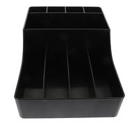 Alasum Black Plastic Tea Bag Holder Coffee Bar Organizer Compartment Sugar Bag Holder Open Mouth Design for Homes