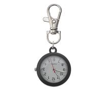 Alasum Black Stainless Steel Hanging Pocket Watch with Glass Lens for People Who Work, Simple Stylish Design, Easy Installation and Time Viewing for Busy Occasions Random Color