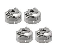 Alasum Bobbin Box Case Compatible Metal in for Machine 4pcs Sewing with Straight Stitch and Mini Sturdy Replaceable Bobbin Storage in Silver for Convenient Thread Organizing Machines