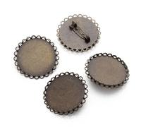 Alasum Brooch Not and Rust, Making Crafts Craft Easy Clip Suitable 5pcs Copper Base Pin Bottom for Accessories and Badge Pins, 30mm Inner Lapel Jewelry for DIY