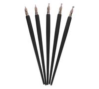 Alasum Calligraphy Dip Pen Set Practical Drawing Pens Vintage Style 5pcs with Wooden Handle for Gothic and Tibetan Scripts for Artists and Beginners, for Home Writing