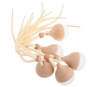 Alasum Car Hanging Perfume Glass Bottles 5Pcs Wooden Caps for Vehicle Scent Diffuser and Aromatherapy Decoration