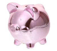 Alasum Ceramic Piggy Bank for Kids and Adults, Cute Pink Pig Shaped Money Pot, Coin Saving Pot, Desktop Decor, for Home and Office, 4.3 X 3.7 X 3.1 Inches
