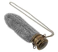 Alasum Change Holder Stainless Steel Compact and Portable Vintage Coin Purse with Twist Lid Gate Top Mesh Structure Retro for Antique Enthusiasts and Collectors