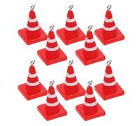 Alasum Charms Resistant to Deformation Mini 10pcs Acrylic Resin Pendants Traffic Cones with 3d Traffic Barrier Shape and Versatile Use for DIY Projects and Crafting Earrings