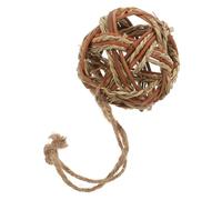 Alasum Chew Grass Balls Chew Multipurpose Use Easy to Maintain Woven Grass Rattan Wicker Ball Natural Design for Rabbit's Cage Daily Maintenance Small Animals Rabbit