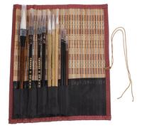 Alasum Chinese Calligraphy Pen Set with Comfortable Grip and Wood Material, Traditional Brush for Drawing and Writing, for Students in Painting and Craft