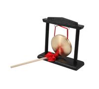 Alasum Chinese Desktop Gong Stand Gong and Mallet for Feng Shui Decoration and Housewarming Blessing Present