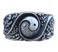 Alasum Chinese Taoism Copper Ring with Tai Chi Pattern, Suitable for Men and Women As a Unique Cultural Jewelry Piece