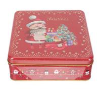 Alasum Christmas Treat Tinplate Storage Box Lightweight Biscuit Container for Xmas Candy Storage