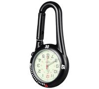 Alasum Clip-on Carabiner Watch, Glow-in-dark Unisex Belt Buckle Timepiece for Nurses Hiking Climbing - Alloy Lightweight Design with Luminous Hands