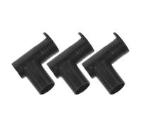Alasum Clothes Pole Connectors Easy Installation and Quick Assembly with Right Angle Design 3pcs Black Plastic Drying Rack Fittings for Floorstanding Universal Clothes Rack for Home