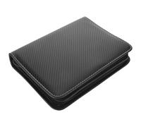 Alasum Compact Zippered Card Binder PU Cover Double-Sided Pocket Sleeves Trading Card Collection Collector Album Sports TCG Protection