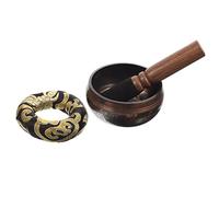Alasum Copper Singing Bowl for Meditation with Mallet and Cushion - Easy to Use Sound Bowl for Spiritual Therapy and Study Room Random Color