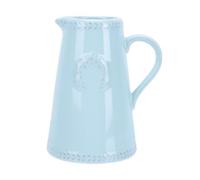 Alasum Creative Blue Ceramic Flowerpot Vase for Home and Study Room Decoration with Embossed Artistic Design, Elegant Mediterranean Style Ornament for Modern Living Spaces