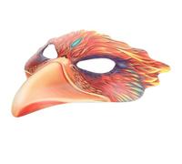 Alasum Creative Half Face Bird Mask for Halloween and Masquerade Parties Lightweight PU Leather and EVA Material Portable Animal-inspired Design for Role-playing and Festival Celebrations