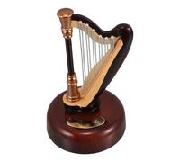Alasum Creative Harp Showcasing Classical Music Charm and Birthdays Classical Music Box with Excellent Sound and Unique Design, Elegant Brown Plastic Ornament for Festive Presents