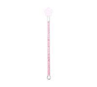 Alasum Creative Pink Glass Swizzle Stick for Kitchen and Home Use, Round Borosilicate Glass Stirrer Starry Sparkle Design, for Decantation of Liquids and Stirring Drinks