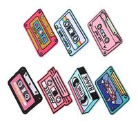 Alasum Decorative Appliques Polyester and Hot Melt Glue and Tape Shaped 7pcs Replaceable Coat Patches Wear-Resistant to Hide Torn Spots, for Clothes Shops and Tailor Shops for Clothes