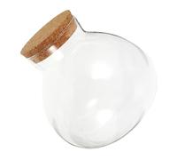 Alasum Decorative Glass Micro Landscape Bottle with Cork Seal Transparent Spherical Terrarium Jar for Indoor Desktop Decoration Compact Eco Bottle for Wedding Birthday Accent Natural