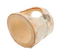 Alasum Decorative Hamster Tunnel Small Chinchilla Trunk Wear-resistant Hide-out Natural Birch Decorate Your Hamster's Cage Suitable for Small Hedgehog and Hamster Friends Who Have A Pet