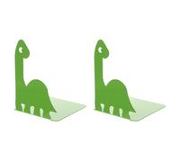 Alasum Dinosaur Metal Bookends Two-Piece Set Iron Art Storage Rack Book Holder for Desktop Bookshelf Boys Room Office School 6X5X4.5 Inches