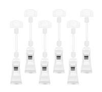 Alasum Display Clips Safety Double- in 6pcs Price Fixing Clips with Chic Workmanship and for Product Logo Display and Text Retail Stores