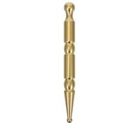 Alasum Double-Headed Brass Facial Massage Tool with Polished Surface for Manual Acupressure and Heated Muscle Therapy, Suitable for Neck and Shoulder Care