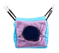 Alasum Double-layer Hanging Hammock Cage for Small Pets, Cotton Cube Nest Bed for Hamsters, Sugar Gliders, Chinchillas, and Parrots, Warm Hidden Sleeping House Suitable for Winter Use