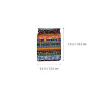 Alasum Drawstring Pouch Set and Organise Small Items to Create A Festive Atmosphere 4pcs Ethnic Style in Assorted Colours, Cotton Material, Easy to Use Storage Bags Color