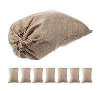 Alasum Drawstring Reusable Vegetable Burlap Bags 8Pcs Breathable Fabric 20Cm X 25Cm Storage Bags Suitable for Home Use and Farmers Market