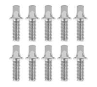 Alasum Drum Screws and Easy Installation with Fine Polishing 10pcs M6 Metal Replacement Drum Accessories Silver-plated Iron Material and Beginners for Professional Drummers