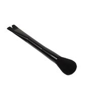 Alasum Dual Ended Black Makeup Brush with Nylon Bristles for High Nose Bridge Contouring and Liquid Foundation Application, Plastic Handle, for Professional Face Makeup Use by Women