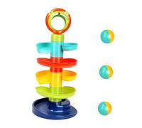 Alasum Educational Track Plaything Puzzle with Colorful Spliced Tracks for Hand-eye Coordination and Cognitive Development Smooth Edges Safe for Boy Girl Random Style