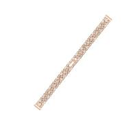 Alasum Elegant Golden Stainless Steel Watch Band with Rhinestones, Decorative and Replaceable Wrist Strap, Thin Replacement Watch Strap for Women, Suitable for Fitbit Luxe