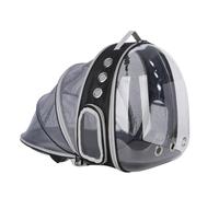 Alasum Expandable Cat Backpack Pet Carrier with Hard Shell Oxford Cloth and Mesh Great Transparency and Protection against Biting for Traveling Outdoor and Plane